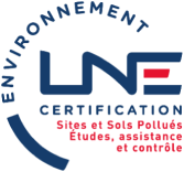 Logo LNE certification Site et Sols Pollués - Etudes, assistance et contrôle